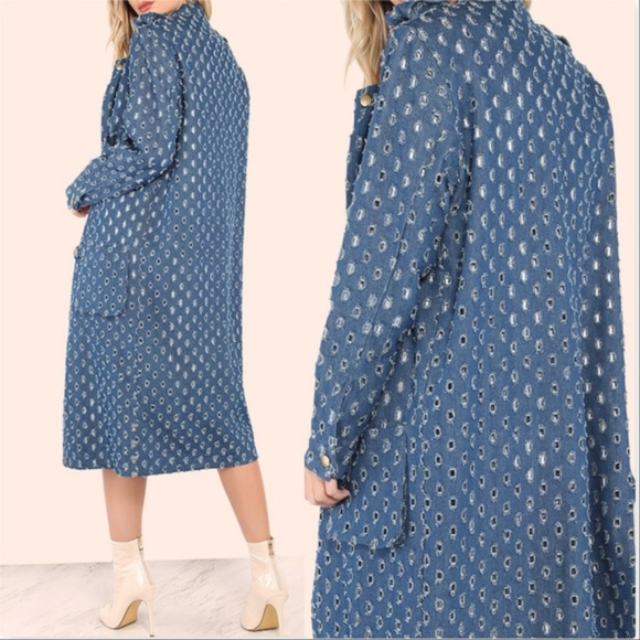 LONGLINE DENIM JACKET - Picture 3 of 3